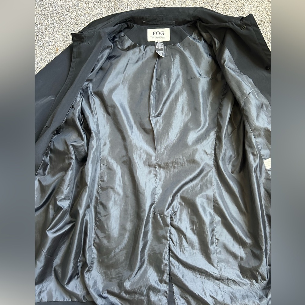 FOG By London Fog Women’s Button up Short Trench Coat Large - Picture 8 of 9